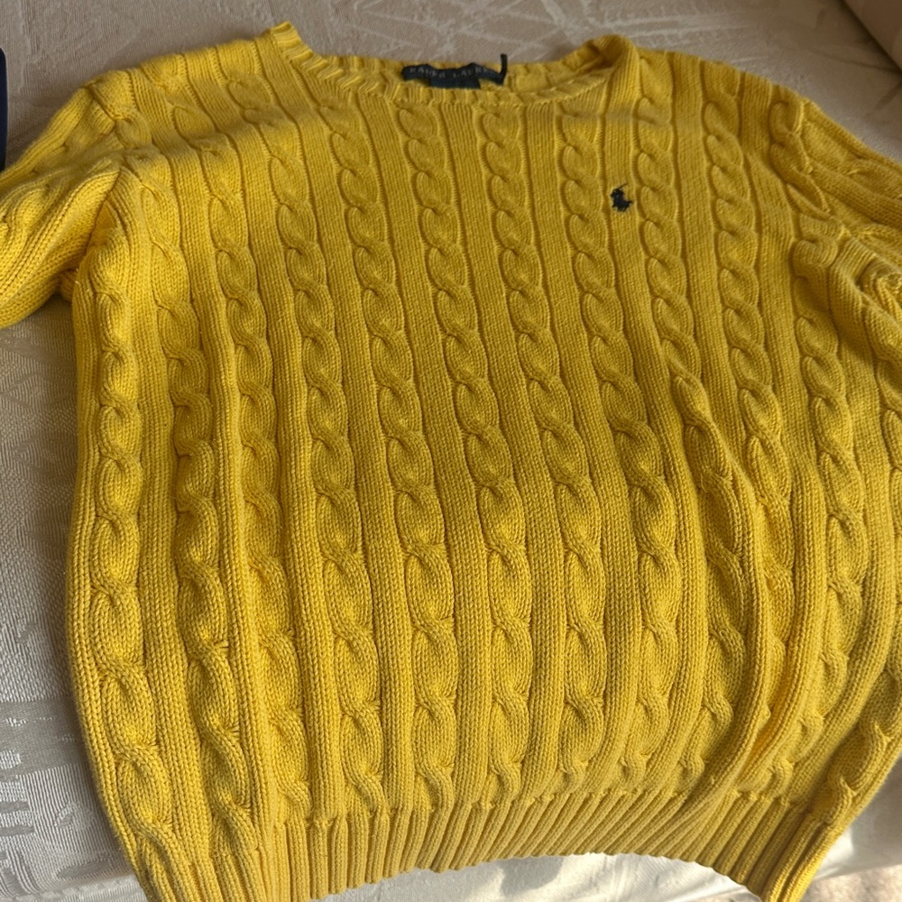 Polo by Ralph Lauren Yellow Cable Knit Sweater